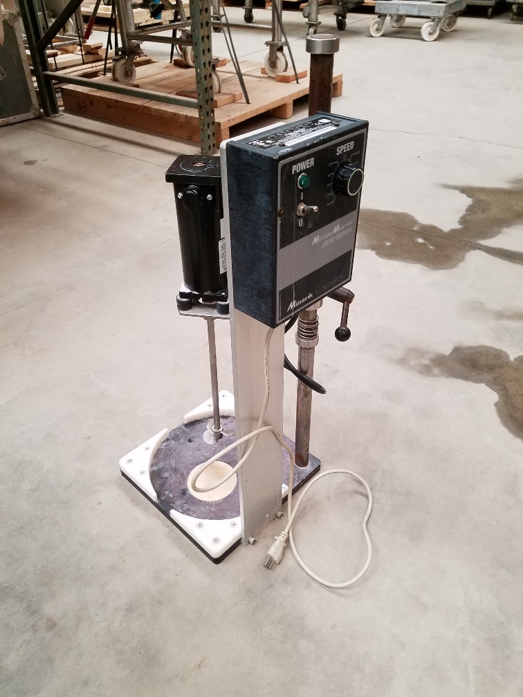 ***SOLD*** used Lab Mixer on stand with variable speed explosion proof (UL, XP) controller. Stand has base for 11.5